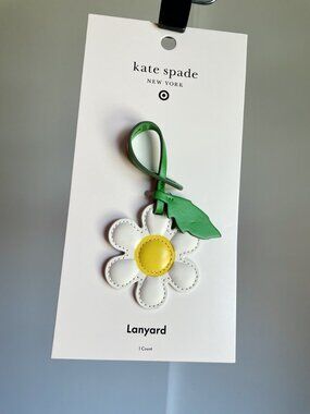 Kate Spade X Target Daisy Flower Lanyard Bag Charm Fob Keychain